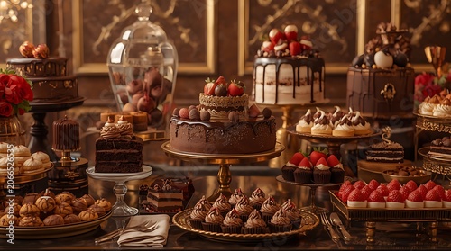 Decadent Chocolate Dessert Table Filled With Premium Sweet Creations