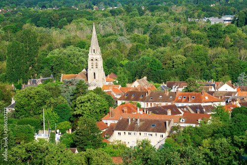 Notre-Dame-de-l'Assomption church in La Ferté-Alais village. French Gâtinais Regional Nature PArk