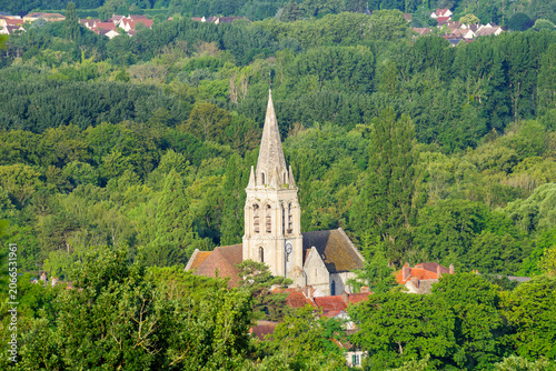 Notre-Dame-de-l'Assomption church in La Ferté-Alais village. French Gâtinais Regional Nature PArk