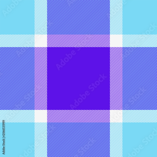 Christmas textile seamless vector, discount tartan pattern fabric. Neat plaid texture background check in cyan and bright colors.