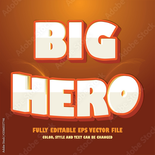 Big hero futuristic text effect with bold superhero power and cinematic style.
