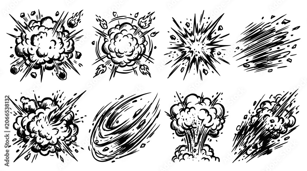 Obraz premium Explosion Comic Effects