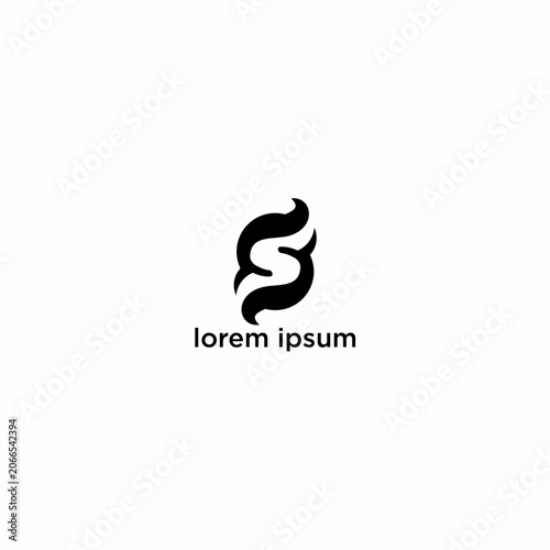 Foto A stylized flame icon symbolizes energy on a white background with lorem ipsum t