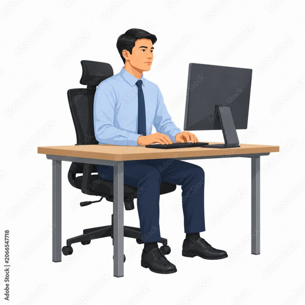 Fototapeta premium businessman working on laptop