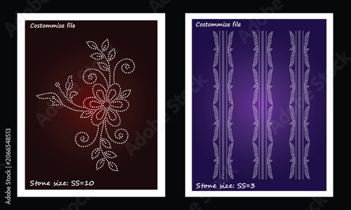 Crystal Abstract beautiful rhinestone glitter motif design, Flower Rhinestone Transfer
Bring Luxury sparkle Royal Starburst Neckline Rhinestone design.