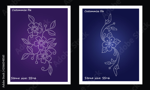 Crystal Abstract beautiful rhinestone glitter motif design, Flower Rhinestone Transfer
Bring Luxury sparkle Royal Starburst Neckline Rhinestone design.