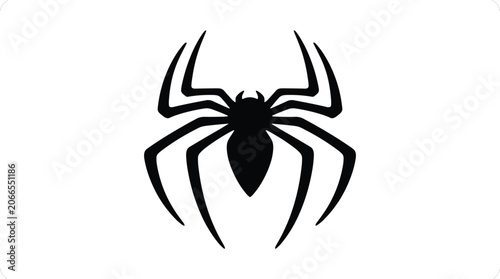 Bild auf Leinwand Black spider silhouette for design