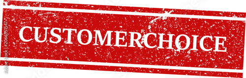 Customer choice red stamp on white background ideal for marketing and business communications