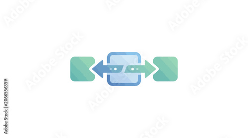 Tableau sur toile Data transfer and exchange icon symbol.