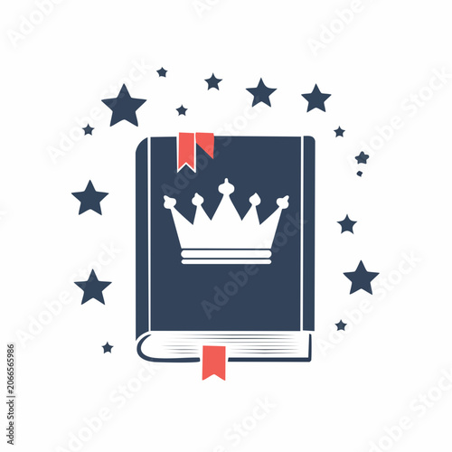 Book with Crown and Stars Icon