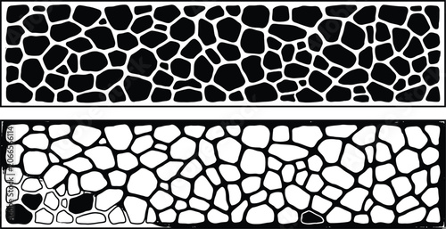 Irregular Cell Texture and Paving Outline Design