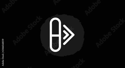 Road sign indicating a transit stop with a prohibitive symbol, black background