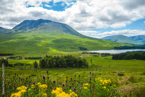 Scenery of Loch Lomond at highlands in Scotland, UK