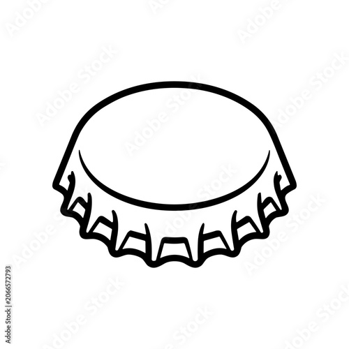 Black and white illustration of cupcake liner.