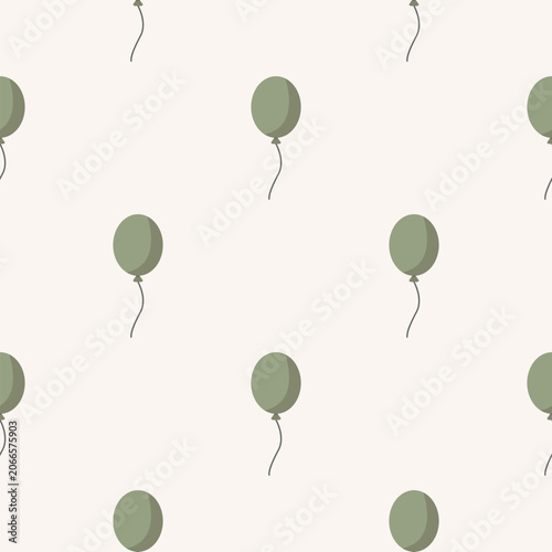 Seamless pattern of simple flat balloon illustration