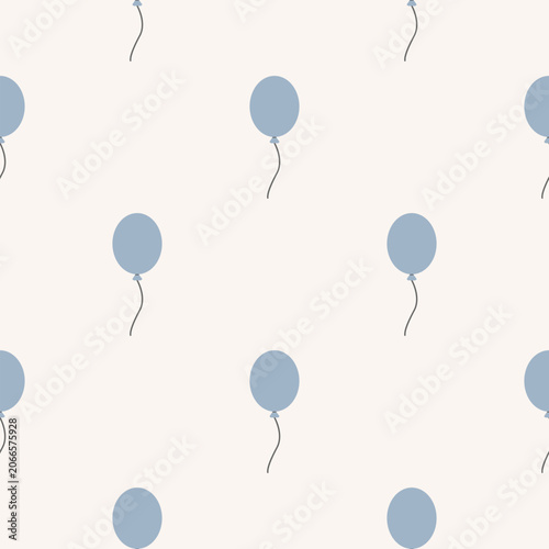 Seamless pattern of simple flat balloon illustration