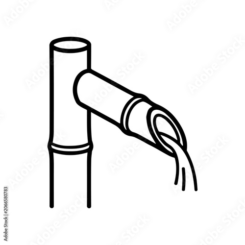 Black and white pipe elbow joint.