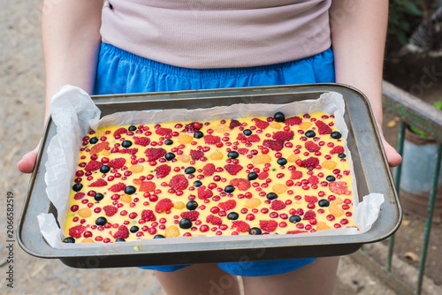 fresh berry pie, beautiful photo