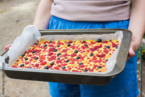 fresh berry pie, beautiful photo