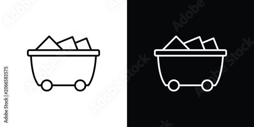 Photography Raw material icon set, black and white color designs