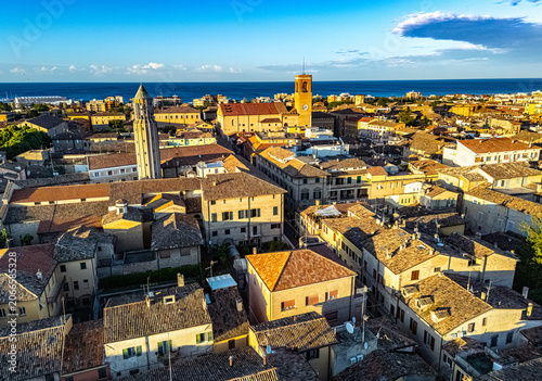 фотографія Aerial view of Fano, a city in the province of Pesaro and Urbino, Marche, Italy