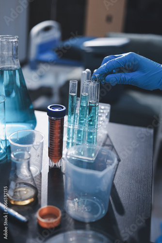 Researchers working in the clinical laboratory