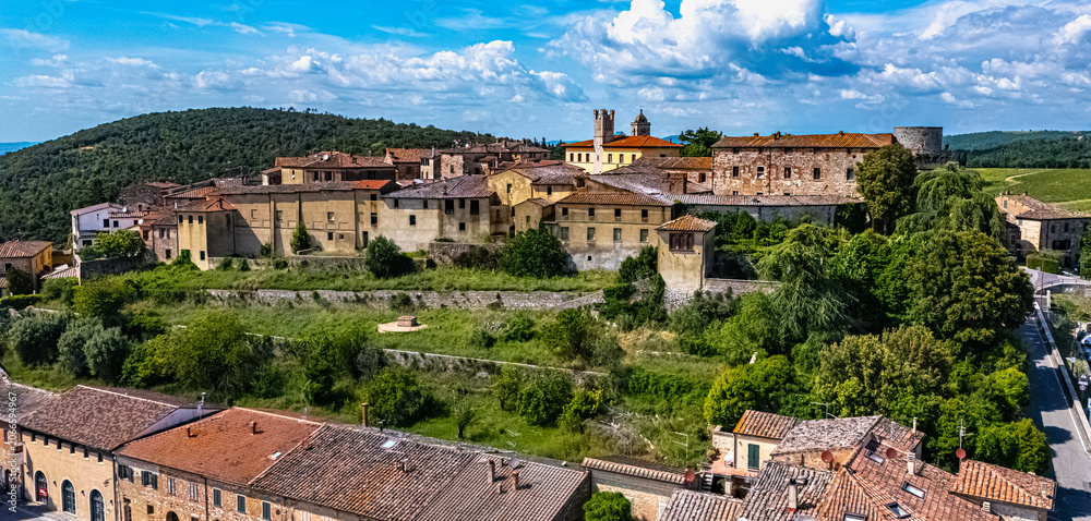Obraz premium View of Trequanda in the province of Siena,Tuscany, Italy
