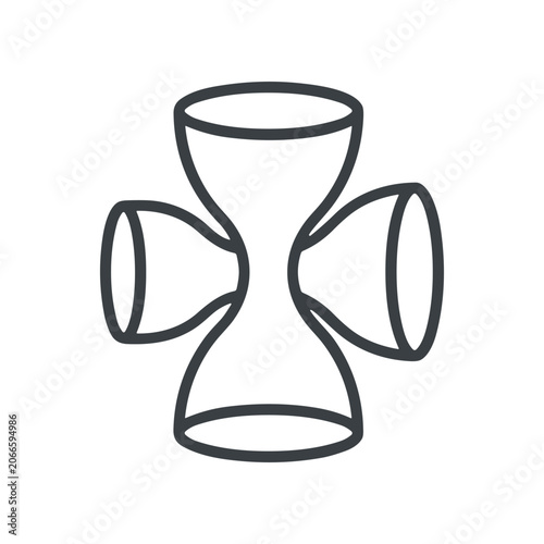 Geometric Shape with Multiple Openings.