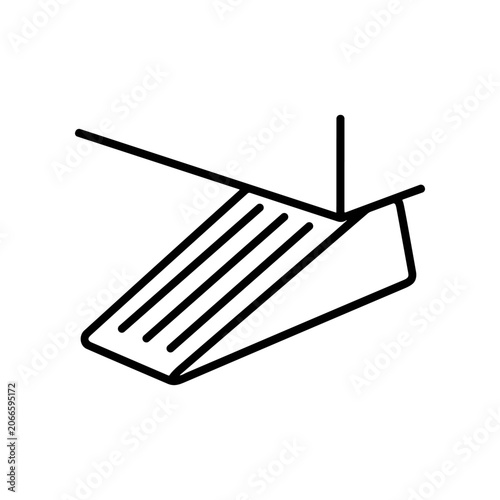 Simple black line drawing heating radiator.