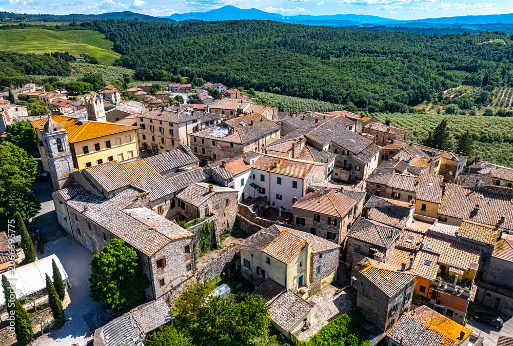 Naklejka premium View of Trequanda in the province of Siena,Tuscany, Italy