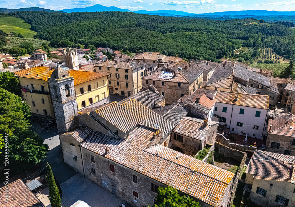 Obraz premium View of Trequanda in the province of Siena,Tuscany, Italy