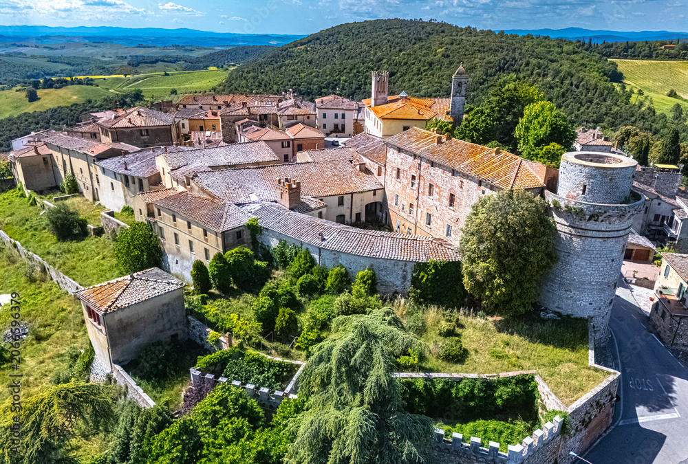 Naklejka premium View of Trequanda in the province of Siena,Tuscany, Italy