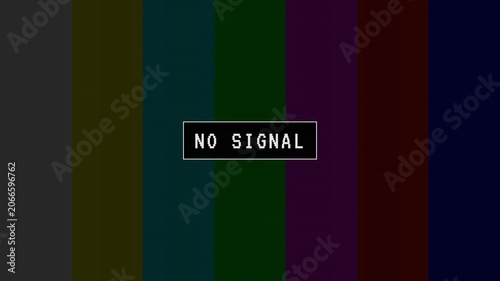 Analog TV No Signal Glitch Jitter Distortion Effect