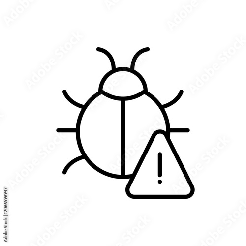Software Bug Malware Virus Alert Vector Icon