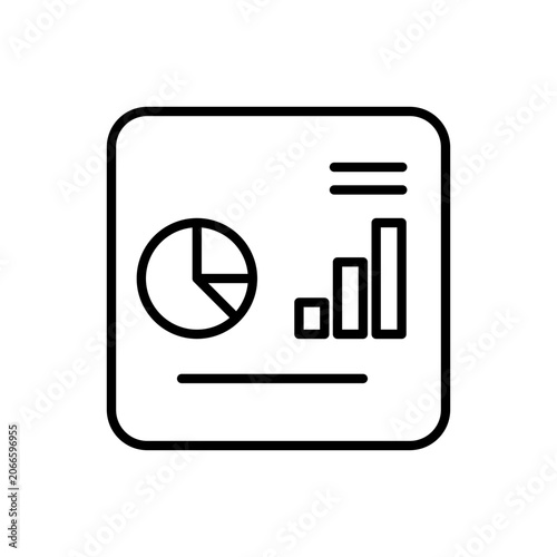 Business Analytics Data Dashboard Vector Icon