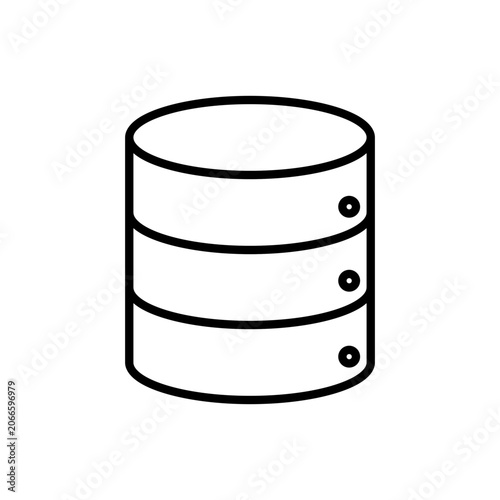Big Data Cloud Server Database Vector Icon