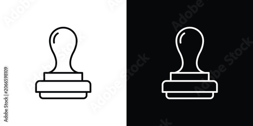 Foto Stamp icon on a white background. Vector Icon Design