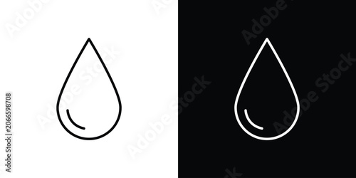 Fotografía Water drop icon on a white background. Vector Icon Design