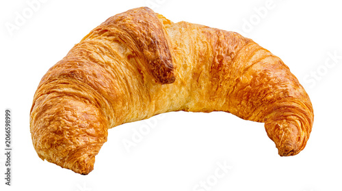 Photos Golden brown flaky croissant pastry