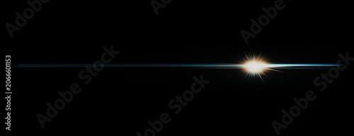 Lens Flare Light Streak Overlay, Cinematic Optical Glow Effect, Futuristic Energy Beam, Abstract Horizontal Flash, Digital Light Leak Background