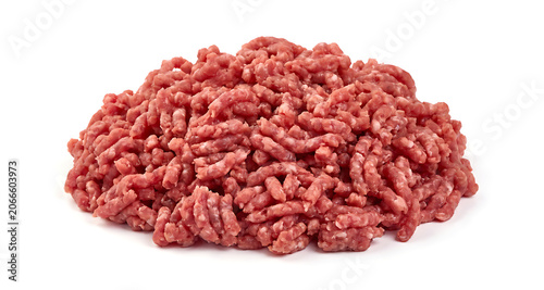 Pile of Fresh Raw Ground Beef or Minced Meat