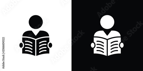 Photos Book open reader icon design