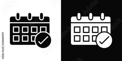 Принти на полотні Calendar check icon design