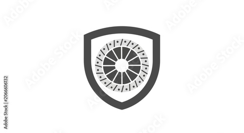 Clutch Disc Shield Icon - Automotive Safety and Protection
