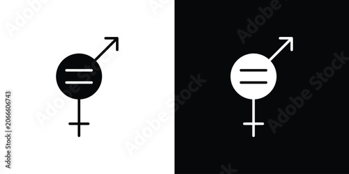 Εκτύπωση καμβά Equality icon design. Vector Illustration pack in black and white