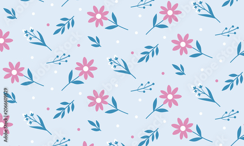Pink Blossom Garden Pattern