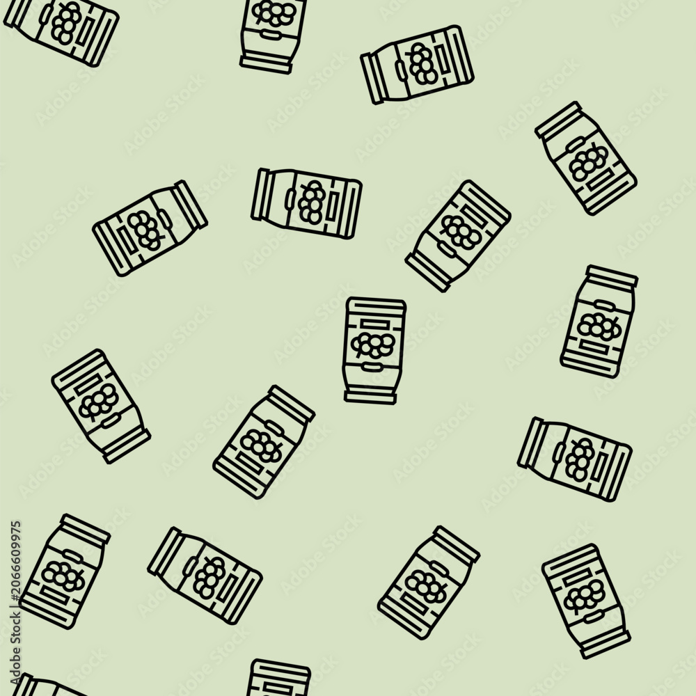 Fototapeta premium jam grape vector line seamless pattern jam grape sign illustration