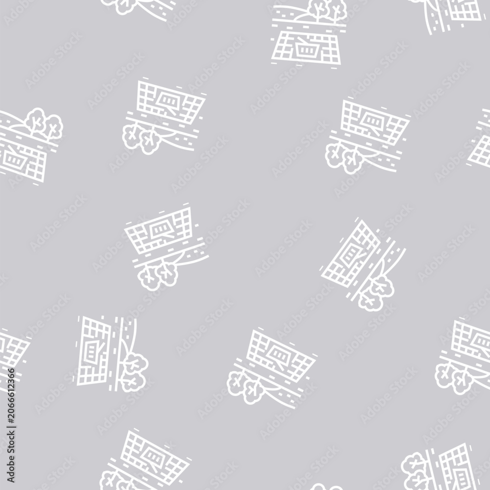 Obraz premium picnic park vector line seamless pattern picnic park sign illustration