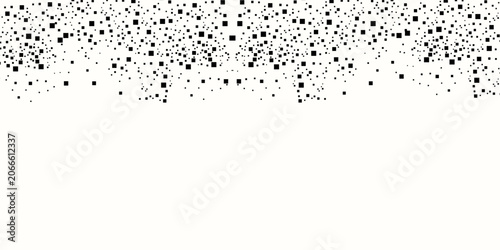 Photos Minimalist Scatter Dot Pattern Vector Background, Black Square Particles Dissolv