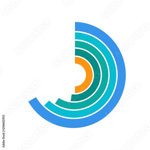 2D Flat Design Crescent Process Infographic